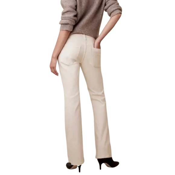 Bootcut Low Rise Jean Banana Republic Vintage Stretch Ecru Denim Pants Sz 30/10 - Picture 2 of 13